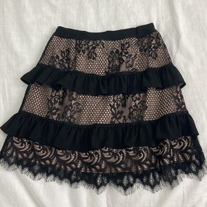 Lush Black Lace Skirt Size Small
